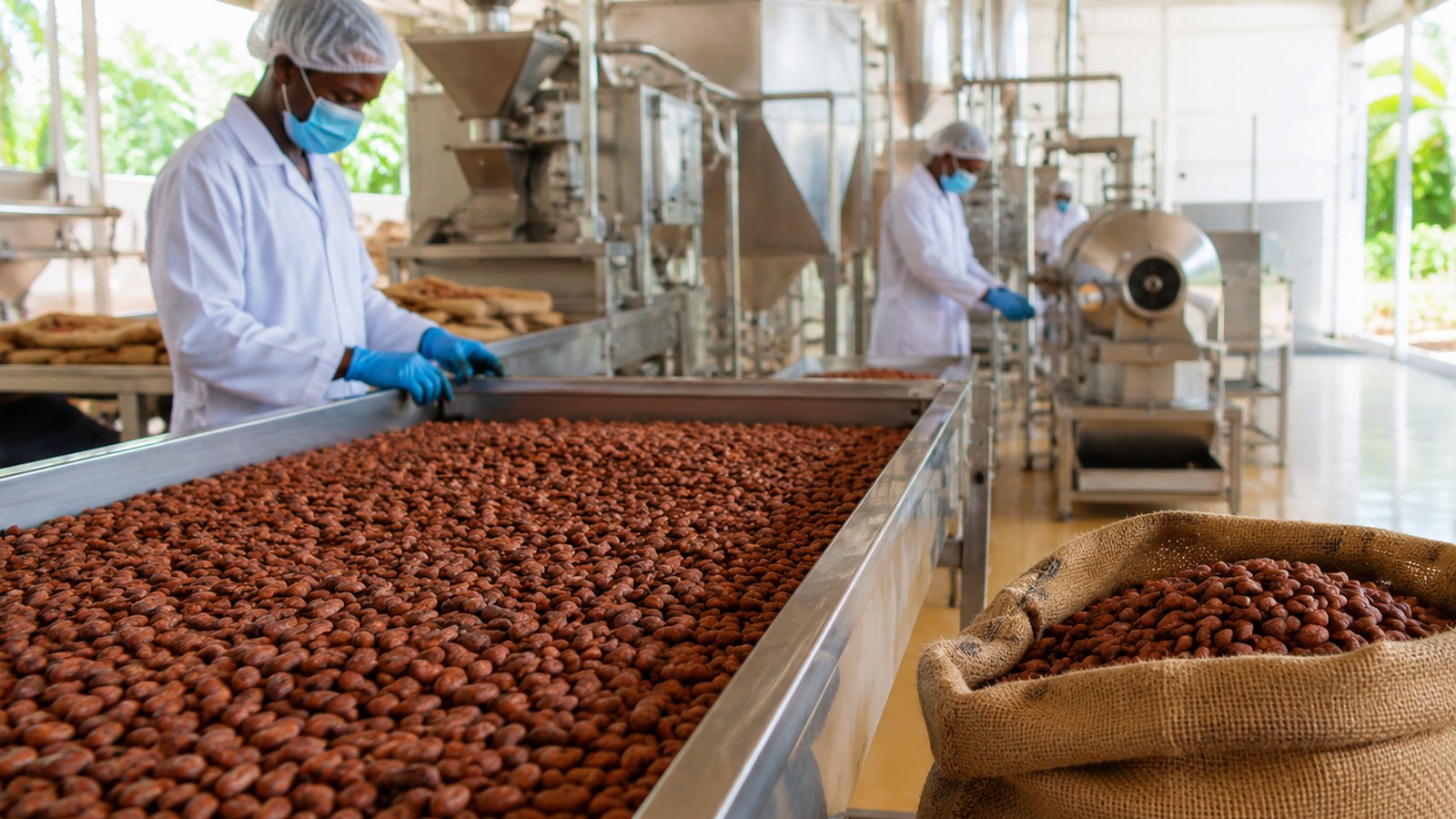 Modern cocoa processing facility